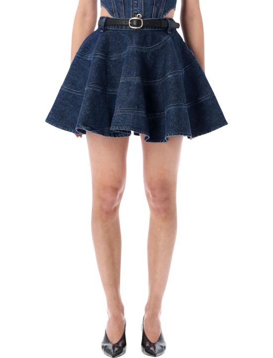 26SS 셀프 포트레이트 미디 스커트 RS26554SKBL BLUE Blue