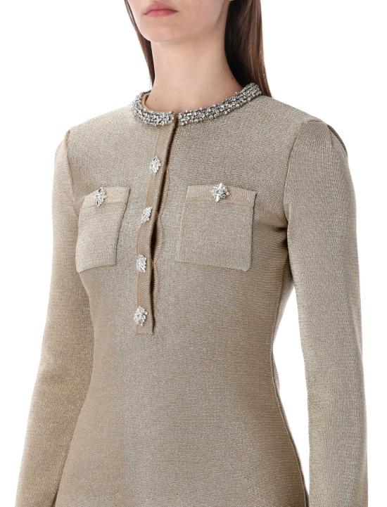 26SS 셀프 포트레이트 미디 원피스 RS26206SGD GOLD Oro - SELF PORTRAIT