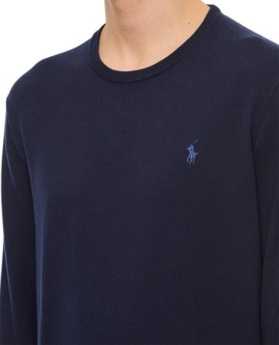  폴로 랄프로렌 포니 로고 자수 피마 코튼 스웨터 710684957001HUNTERNAVY Blue - POLO RALPH LAUREN