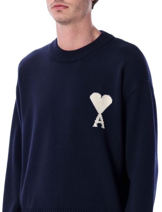 26SS 아미 긴팔 티셔츠 UKS859 KN0156 A116 Blue - AMI