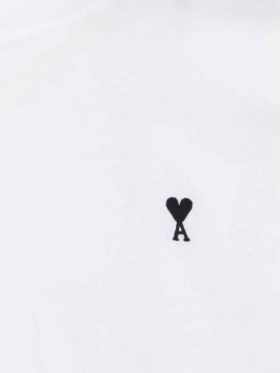 26SS 아미 스몰 하트 로고 라이트 코튼 저지 티셔츠 HTS346 724 100 White - AMI