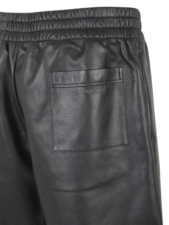 25FW 구찌 레더 버뮤다 832983XNA7N Black - GUCCI