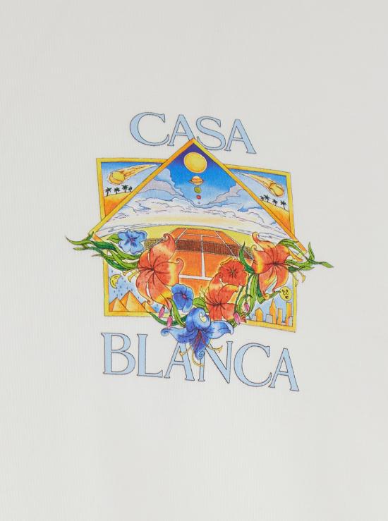 26SS 카사블랑카 탑 MSS26JTS00113FLOWER COURTICON White - CASABLANCA