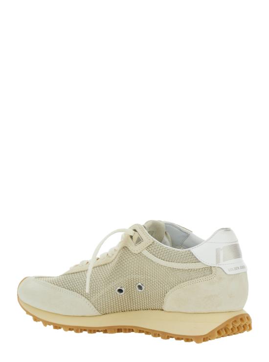 26SS 골든구스 메쉬 스웨이드 어퍼 & 블랙 스타 마라톤 스니커즈 GWF00683F00784015259 Beige - GOLDEN GOOSE
