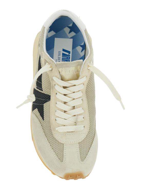 26SS 골든구스 메쉬 스웨이드 어퍼 & 블랙 스타 마라톤 스니커즈 GWF00683F00784015259 Beige - GOLDEN GOOSE
