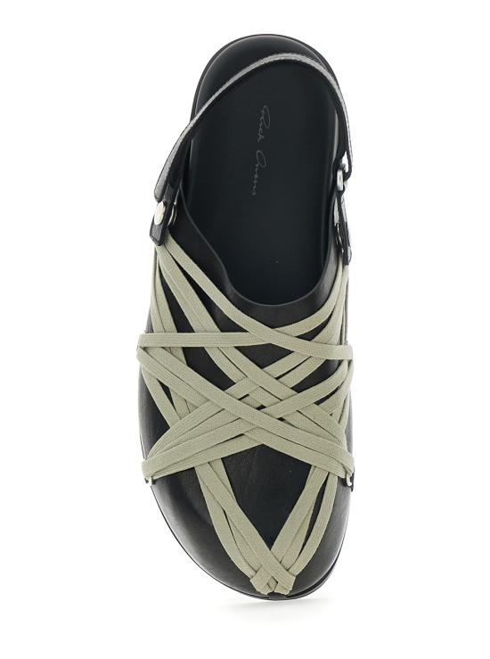 26SS 릭 오웬스 뮬/슬리퍼 RU01F2813LGYW109 Black - RICK OWENS