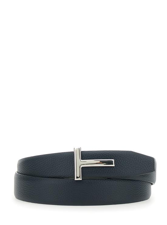 26SS 톰포드 레더 리버시블 버클 T 벨트 TB224LCL236SUNA Blu