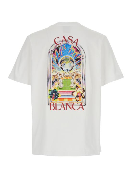 26SS 카사블랑카 탑 MSS26JTS00115TENNISLANDSCAPE White - CASABLANCA