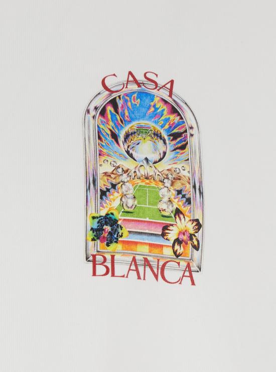 26SS 카사블랑카 탑 MSS26JTS00115TENNISLANDSCAPE White - CASABLANCA