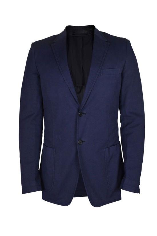  프라다 자켓 맞춤 제작된 파란색 면 소재의  재킷