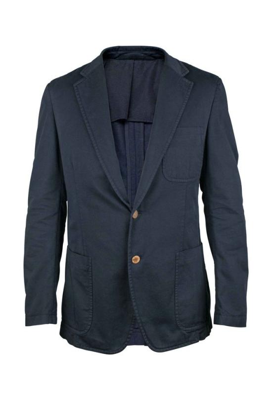  프라다 자켓 구조적인 디자인의 맞춤형 블루 코튼 재킷