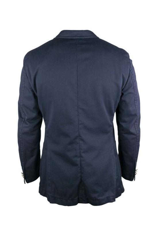  프라다 자켓 구조적인 디자인의 맞춤형 블루 코튼 재킷 - PRADA