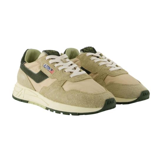 26SS 오트리 릴윈드 로우 나일론 스웨이드 스니커즈 WWLM UP05 green - AUTRY