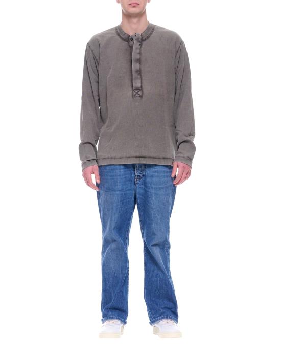 25SS 아토모 팩토리 긴팔 티셔츠 아토모팩토리 남성용 브라운-그레이 세라피노 티셔츠 PE25AFU26 마로네 - ATOMO FACTORY