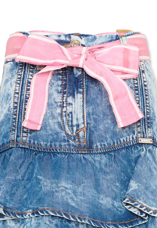 25FW [키즈] 모나리자 스커트 19F704 6041 0055 DENIM - MONNALISA