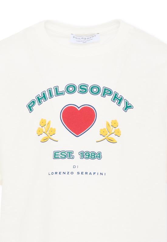 25FW [키즈] 필로소피 티셔츠 I1F613 6203 P001 IVORY - PHILOSOPHY