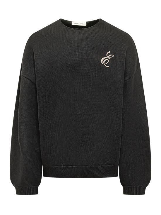 26SS 피어오브갓 엠브로이더드 와플 크루넥 스웨터 192HO254331F VINTAGE BLACK DOM