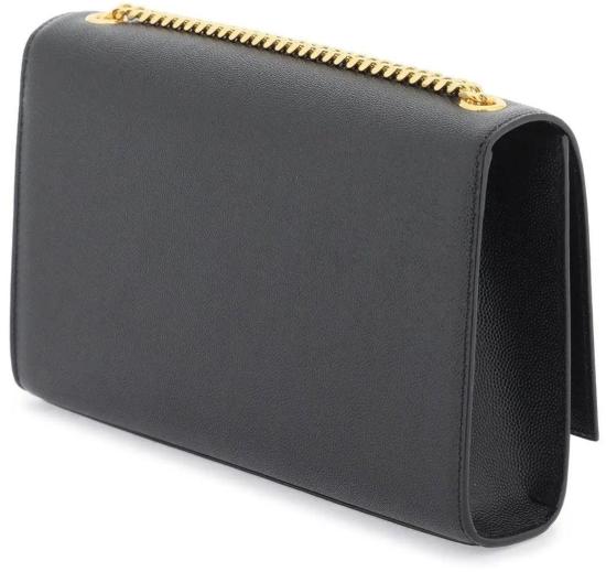  생로랑 그레인 레더 케이트 미디움 체인백 364021BOW0J1000 BLACK - SAINT LAURENT