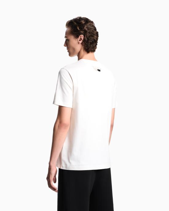 26SS 엠포리오 아르마니 반팔 티셔츠 EM003605 AF14795 U0005 Star white - EMPORIO ARMANI