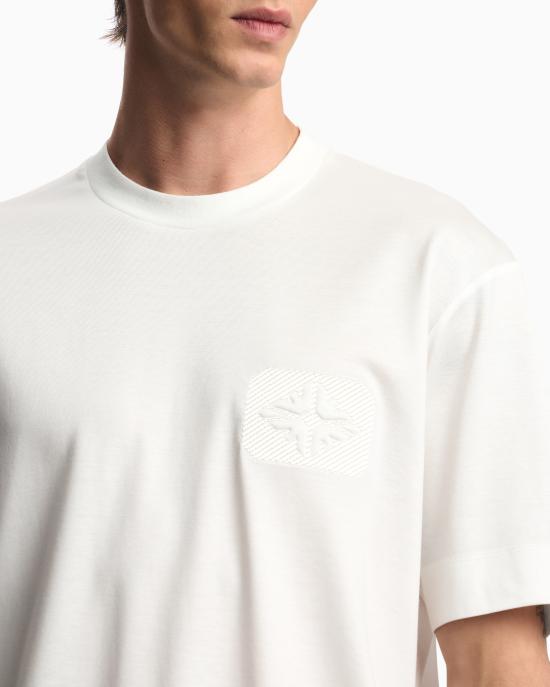 26SS 엠포리오 아르마니 반팔 티셔츠 EM002938 AF18312 U0003 Snow white - EMPORIO ARMANI