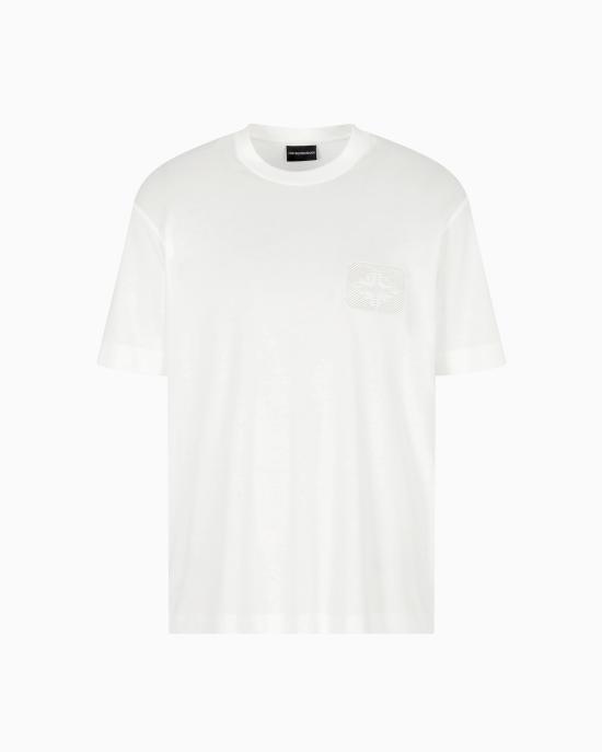 26SS 엠포리오 아르마니 반팔 티셔츠 EM002938 AF18312 U0003 Snow white