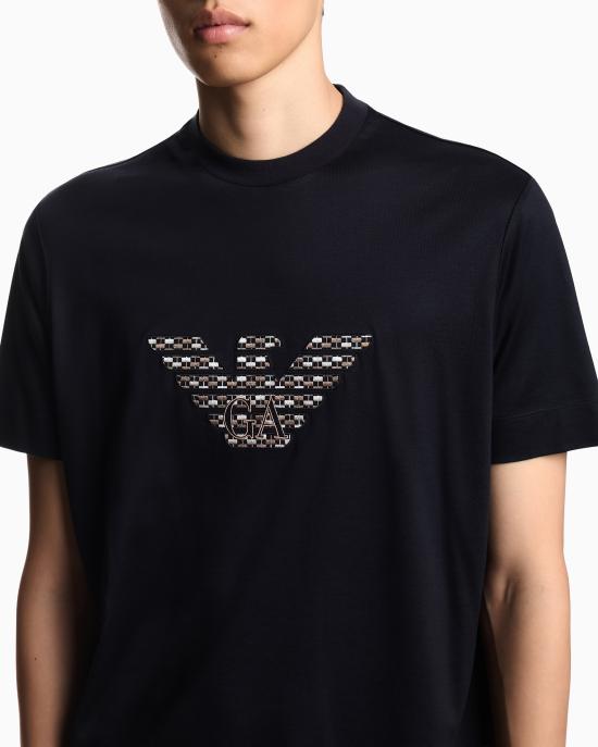 26SS 엠포리오 아르마니 반팔 티셔츠 EM003007 AF18312 UB118 Blue navy - EMPORIO ARMANI