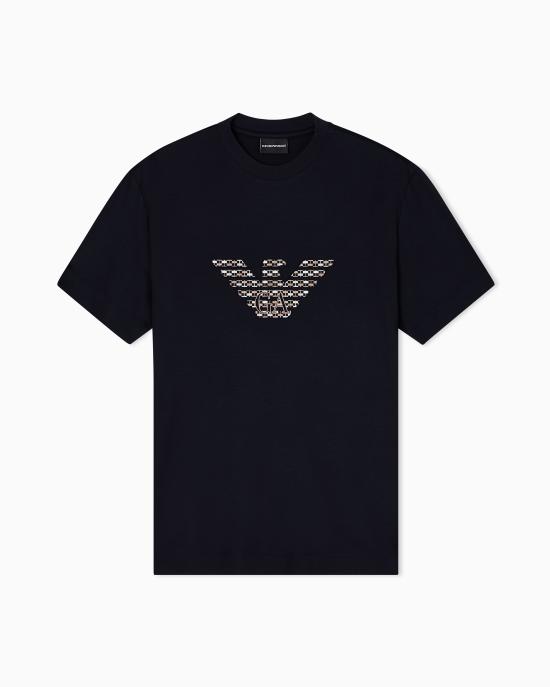 26SS 엠포리오 아르마니 반팔 티셔츠 EM003007 AF18312 UB118 Blue navy