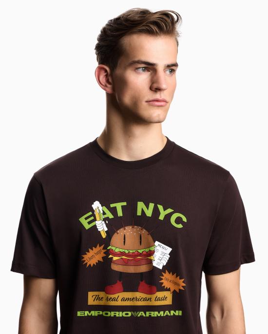 26SS 엠포리오 아르마니 반팔 티셔츠 EM003622 AF14836 M6185 Hamb marrone - EMPORIO ARMANI