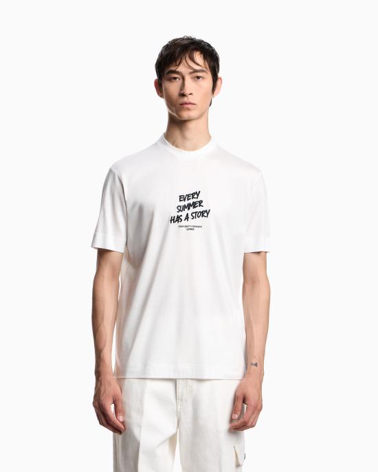 26SS 엠포리오 아르마니 반팔 티셔츠 EM003649 AF18312 U0003 Snow white - EMPORIO ARMANI