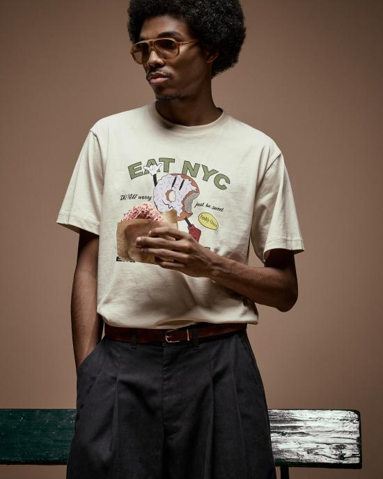 26SS 엠포리오 아르마니 반팔 티셔츠 EM003622 AF14836 M1183 Donut beige - EMPORIO ARMANI