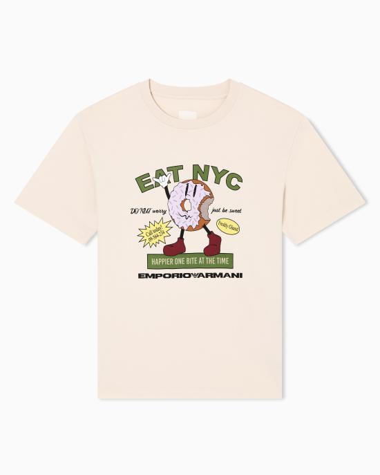 26SS 엠포리오 아르마니 반팔 티셔츠 EM003622 AF14836 M1183 Donut beige