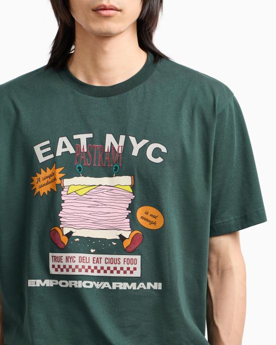 26SS 엠포리오 아르마니 반팔 티셔츠 EM003622 AF14836 M7111 Bread verde - EMPORIO ARMANI