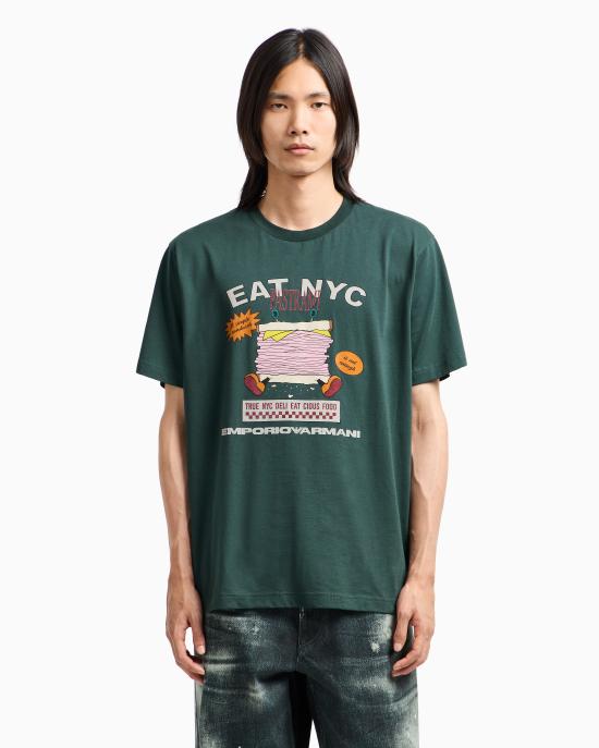 26SS 엠포리오 아르마니 반팔 티셔츠 EM003622 AF14836 M7111 Bread verde - EMPORIO ARMANI