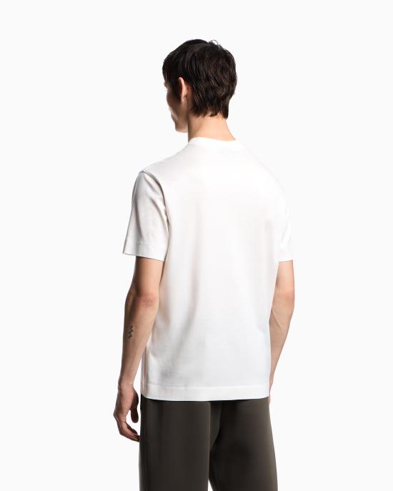 26SS 엠포리오 아르마니 반팔 티셔츠 EM002838 AF10761 U0003 Snow white - EMPORIO ARMANI