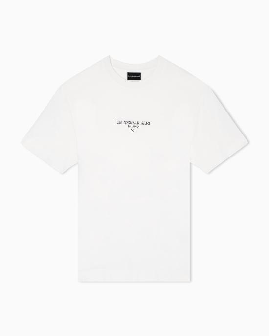 26SS 엠포리오 아르마니 반팔 티셔츠 EM002838 AF10761 U0003 Snow white