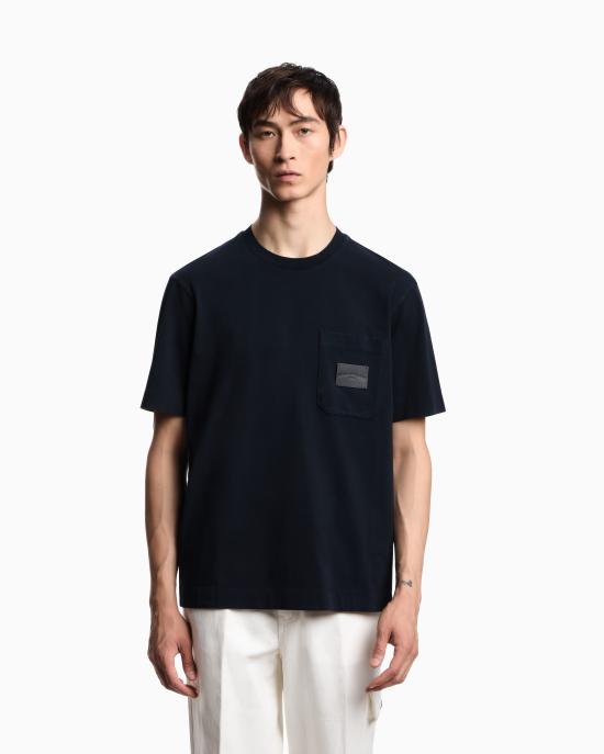 26SS 엠포리오 아르마니 반팔 티셔츠 EM002722 AF13715 UB118 Blue navy - EMPORIO ARMANI