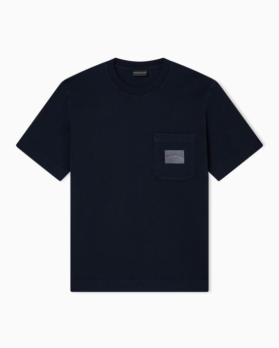 26SS 엠포리오 아르마니 반팔 티셔츠 EM002722 AF13715 UB118 Blue navy