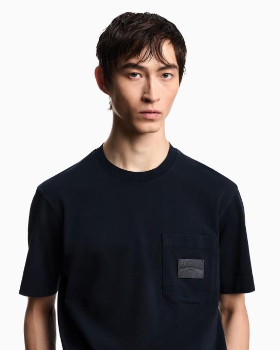 26SS 엠포리오 아르마니 반팔 티셔츠 EM002722 AF13715 UB118 Blue navy - EMPORIO ARMANI