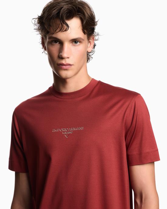 26SS 엠포리오 아르마니 반팔 티셔츠 EM002838 AF10761 U5035 Red ochre - EMPORIO ARMANI