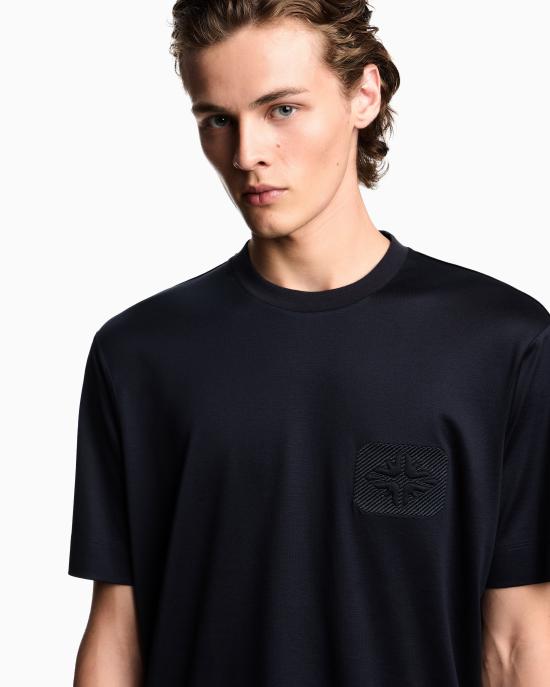 26SS 엠포리오 아르마니 반팔 티셔츠 EM002938 AF18312 UB118 Blue navy - EMPORIO ARMANI