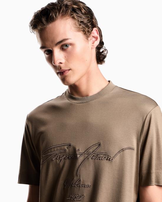 26SS 엠포리오 아르마니 반팔 티셔츠 EM003007 AF18312 U6189 Walnut - EMPORIO ARMANI