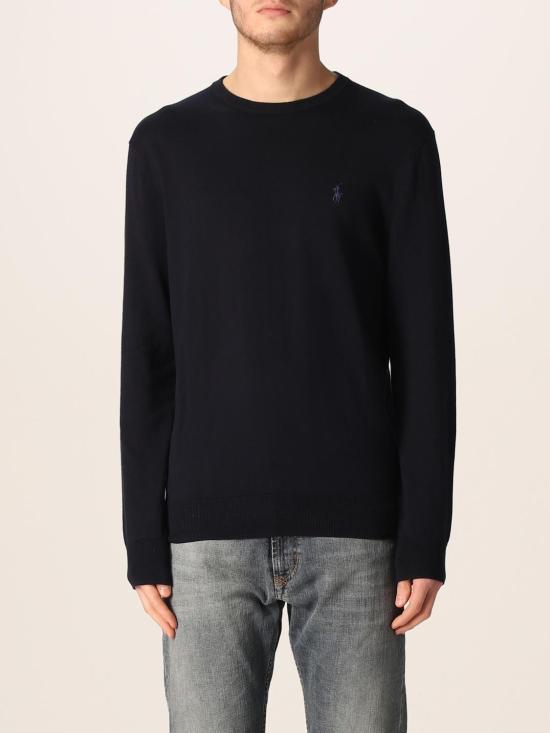 25FW 폴로 랄프로렌 포니 로고 자수 피마 코튼 스웨터 710684957 001 Blue