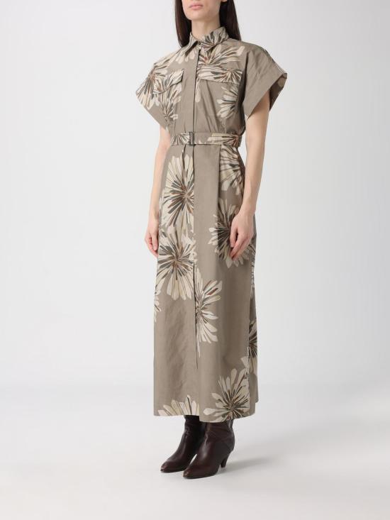 26SS 브루넬로 쿠치넬리 롱 원피스 MQ197A5475 C009 Green - BRUNELLO CUCINELLI