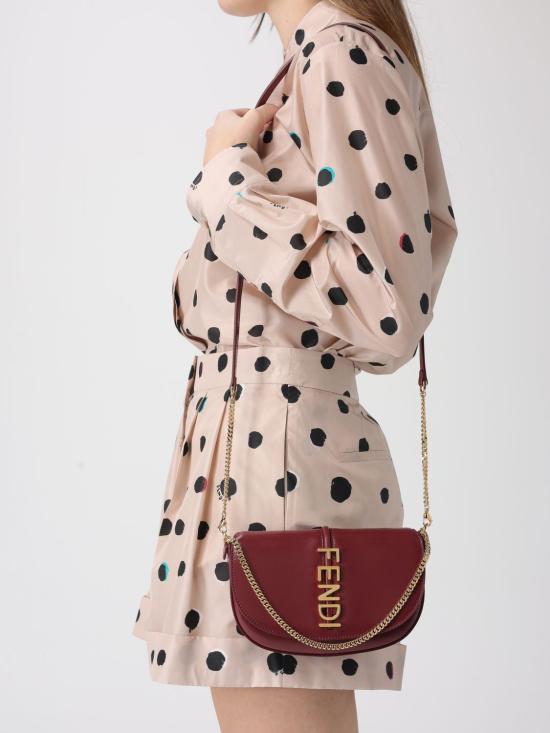 26SS 펜디 라프리마 체인 숄더백 8M0529ANSS F0YPU Burgundy - FENDI