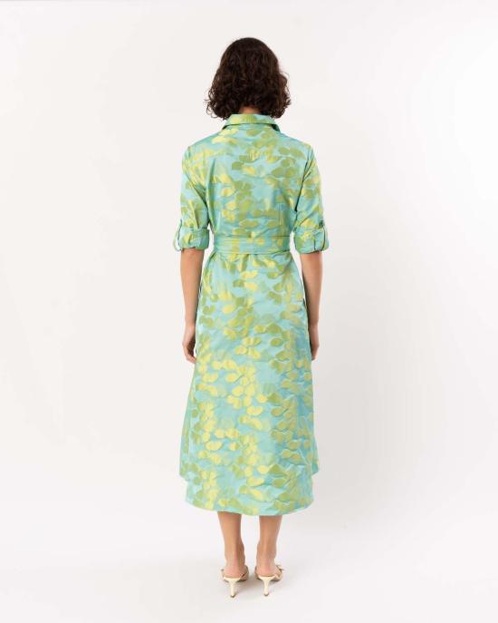  핀리 원피스 레인 드레스 라임/터쿼이즈 - FINLEY