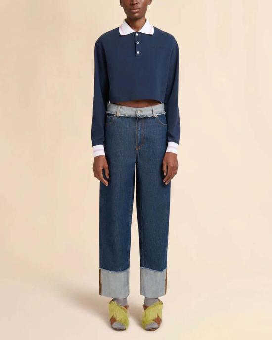  마르니 데님 팬츠 블루 데님 인사이드 아웃 진 미디엄 워시 데님 - MARNI