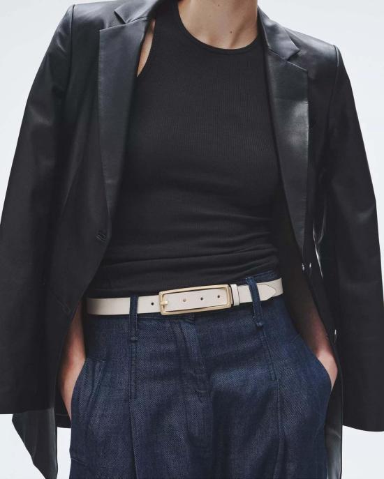  랙앤본 벨트 Rag & Bone Small Rebound Belt 그레이지 - RAG & BONE