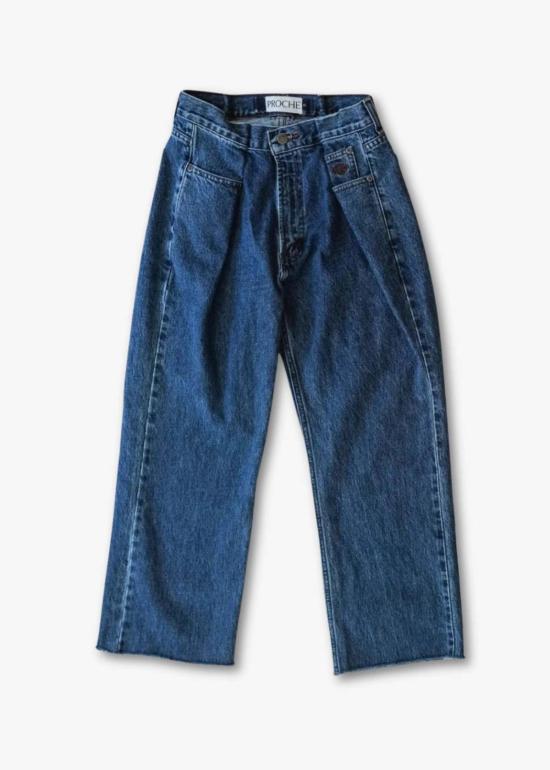  PROCHE 데님 팬츠 프로셰 플리츠 프론트 진 - OTHER BRANDS