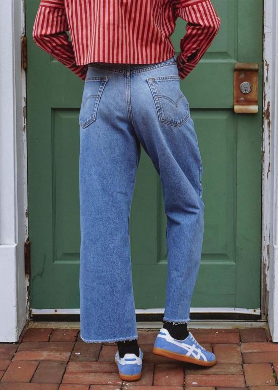  PROCHE 데님 팬츠 프로셰 플리츠 프론트 진 - OTHER BRANDS