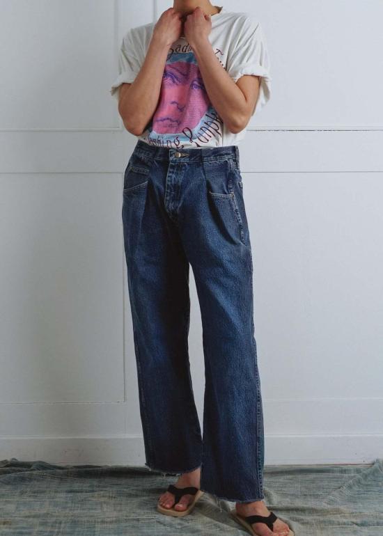  PROCHE 데님 팬츠 프로셰 플리츠 프론트 진 - OTHER BRANDS